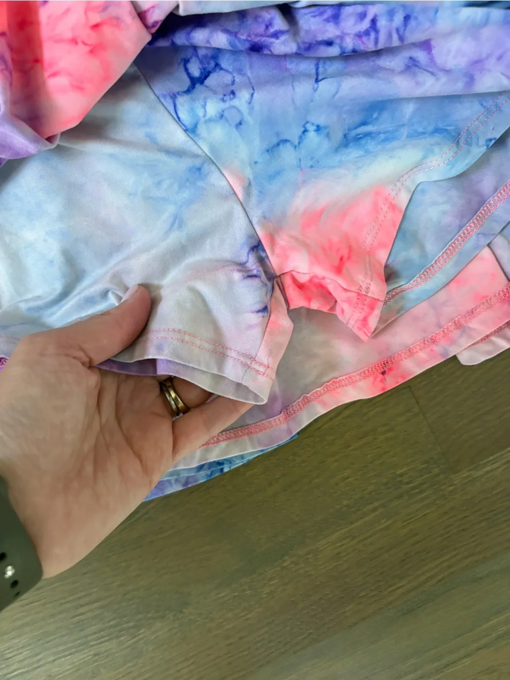 Super Fun Tie-Dye Sleeveless Top & Skirt Set - Pink, Blue & Purple